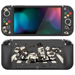 playvital ZealProtect Soft Protective Case for Nintendo Switch OLED, Flexible Protector Joycon Grip Cover for Switch OLED with Thumb Grip Caps & ABXY Direction Button Caps - Fruit Road