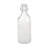 Round Glass Wine Bottle 1000ML Enzyme Bottle Flip Top Glass Bottle  Kitchen