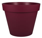 EDA - Pot de Fleur Rond Toscane Ø 60 cm - Volume 76 L - Ø 59 x H.47 cm - Rouge Bourgogne