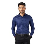 Kut for You Men's Regular Fit Long Sleeve Dress Shirt | Color: Midnight Sapphire | Size: XL | Material: Cotton | for Men & Boys | Lightweight | Button-Down Collar | Classic Fit