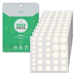 300PCS Patch Bouton Acne Pimple Patch Anti Bouton Jour Et Nuit 2-En-1 Patch Acné Imperméable Invisible Patch Hydrocolloïde Soins pour La Peau Skincare (300B)