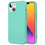 TBOC Coque Compatible avec Apple Iphone 14 Plus [6.7"] - Étui Rigide [Turquoise] Silicone Liquide [Doux] Doublure Intérieure Microfibre [Protège la Caméra] Antidérapant Résistant Rayures