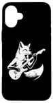 iPhone 16 Plus Fox Playing Electric Guitar Rock Star Guitarist Case