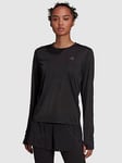adidas Running  Long Sleeve T-Shirt - Black, Black, Size 2Xs, Women
