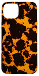 iPhone 15 Plus Yellow Amber Tortoiseshell animal print elgant abstract Case