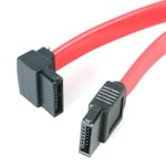 StarTech 18in SATA to Left Angle SATA Serial ATA Cable - F/F (SATA18LA1) - SATA-kabel - 46 cm