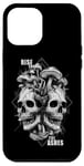 Coque pour iPhone 14 Pro Max Crâne Morille Mushrooms Rise From The Ashes Mycologist Goth