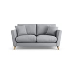 Habitat Lomond Fabric 2 Seater Sofa - Grey Ash Leg