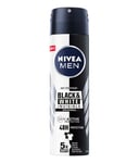 NIVEA MEN Black & White Invisible Original Déodorant Spray en Paquet de 6 x 150 ml Déodorant Homme Anti-halos, Déodorant Anti-Respirant Fraîcheur pour 48 h