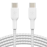 Belkin USB cable C Power Delivery 60W Pack 2x Cords, White