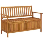 Banc de rangement de jardin，Banquette de jardin 120 cm bois d'acacia solide CFW13707