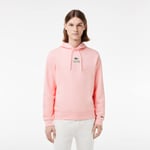 Sweatshirt à capuche imprimé Lacoste Taille XL Rose Nénuphar