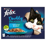 FELIX Doubly Delicious Ocean Recipes Wet Cat Food 12x100g