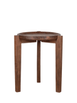 Nkuku Umar Acacia Wood Side Table, Dark Brown