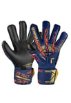 REUSCH Attrakt X Evolution Gants de Gardien Adulte Unisexe, 4411 Premium Blue/Gold/Black, 8