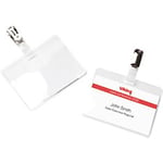 Viking Name Badge Clip 9 x 6 cm PVC (Polyvinyl Chloride) Pack of 25