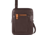 Piquadro Piquadro, Tallin, Leather, Small, Crossbody Bag, Brown, Ca1816w108, 21.5 X 27 X 7 Cm, For Men For Men