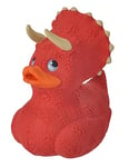 Wild Republic Rubber Duck Tricératops, Canard en Caoutchouc, Jouet de Bain, Idée Cadeau pour Bébé, Canard en Plastique, Super Cadeau pour Les Enfants et Les Adultes, 10 cm