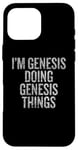 Coque pour iPhone 16 Pro Max Je suis Genesis qui fait Genesis Things Funny Vintage