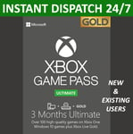 3 Months Xbox Game Pass Ultimate Membership Live Gold UK EU REGION