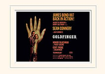 Pyramid International James Bond (Goldfinger-One-Sheet) -Mounted Print Memorabilia 30 x 40cm, Paper, Multicoloured, 30 x 40 x 1.3 cm