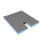 Receveur a carreler 120 x 90 cm Wedi Fundo Plano Linea - écoulement linéaire sortie sur le petit coté