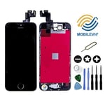 Mobilevie Ecran Complet pour iPhone SE 2016 Noir: LCD Retina + Vitre Tactile Tout Assemblé sur châssis