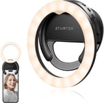 Anneau Lumineux Telephone Selfie Ring Light Rechargeable À Pince 40 Led Comble-Lumière Pour Photo Et Vidéo Pour Diffusion En Continu, Tiktok, Instagram, Réunion Zoom Et Vidéoconfér[Pho065164]