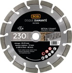 SCID Disque diamanté béton granit expert - Diamètre 230 mm