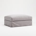 Le Grand Air Footstool Linen, Misty Grey