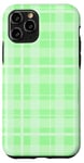 Coque pour iPhone 11 Pro Vert lime Preppy Plaid Girly Vichy Pastel Academia