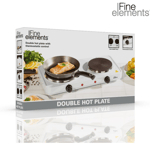 Double Hot Plate Portable Table Top Cooker Hob Camping Caravans Kitchen 2500W