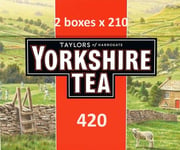 2 x 210 Yorkshire Tea= 420 Tea Bags  2 Pack NEW STOCK Bbe 08/2025