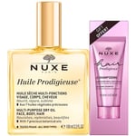 Nuxe Huile Prodigieuse Huile Prodigieuse Presentförpackning Huile Prodigieuse 100 ml + Hair Prodigieux Le Shampoo Brillance Miroir 30 ml 1 Stk. (466,00 kr / 1 st.)