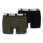 Sous Vêtement Boxer Puma Puma Men Everyday Aop Print Boxer 2p Kaki