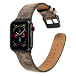 Apple Watch Series 4 40mm crackle genuine leather watch band - Titanium Grey