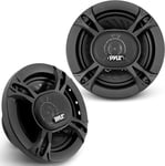 Pyle 3-Way Universal Car Stereo Speakers - 300W 6.5” Triaxial Loud Pro Audio Car Speaker Universal OEM Quick Replacement Component Speaker Vehicle Door/Side Panel Mount Compatible PL613BK (Pair)