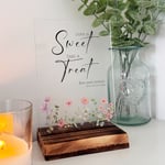 Personalised Floral Love is Sweet Sign |  Acrylic Wedding Party Treats A5