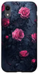 Coque pour iPhone XR Rose Esthétique Vigne Pétales Roses Floral Nature