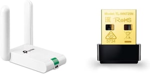 TL-WN822N Adaptateur USB Wi-FI à Gain Elevé 300 Mbps la Version 4 & Clé WiFi Puissante N150 Mbps, Nano Adaptateur USB WiFi, dongle WiFi, Noir