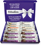 Fitbakes Gift Box - 65 Calories (14X19G) Mini Chocolate Crunch Keto Bars, Diabet