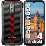 DOOGEE Blade 10 Telephone Portable Incassable Android 14, 9Go + 128Go TF2To Smartphone Incassable 2024, 6.56" HD+ Écran 90Hz, 5150mAh, 16MP+8MP Téléphone de Chantier, IP68/IP69K/3 Card Slots/OTG/2024