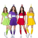 Kvinnor Teletubbies Kostymer Tinky Winky Dipsy Laa-laa Po Cosplay Party Fancy Dress Kostym Yellow 10-12 years