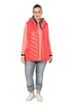 Janet & Joyce Femme Grandes tailles Gilet matelassé coupe Classic Fit à capuche amovible avec zip à double sens corail 50 200782510-48