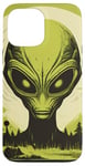 Coque pour iPhone 13 Pro Max Tête d'extraterrestre verte mignonne visage OVNI || Alien