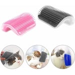 2 Pièces Peigne de Massage pour Chat, Chats Groomer Brosse Peigne,Chat De Massage Murale Coin Brosse, avec Cataire, Outil de Massage Parfait pour les