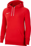 Nike Sweat à Capuche de Football à Manches Longues en Molleton pour Femmes, Taille L, Rouge Université/Blanc/Blanc CW6957