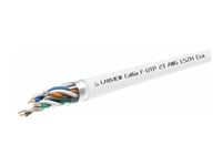 Lanview - Samlet Kabel - 500 M - 7.3 Mm - Foliebelagt Uskjermet Tvinnet Kabelpar (F/Utp) - Cat 6A - Halogenfri, Rund, Solid, 10 Gigabit Ethernet - Hvit