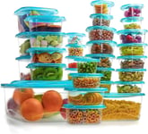 Plastic Food Containers with Lids - FRESHLY CONTAINED 38 Pack