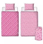 Barbie Kids Single Coverless Duvet Reversible Bedding Set Pink Quilt 10.5 Tog